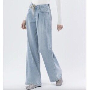 Flying Monkey Rowen wide leg high waist stretch womens jeans NWOT 29 premium $80